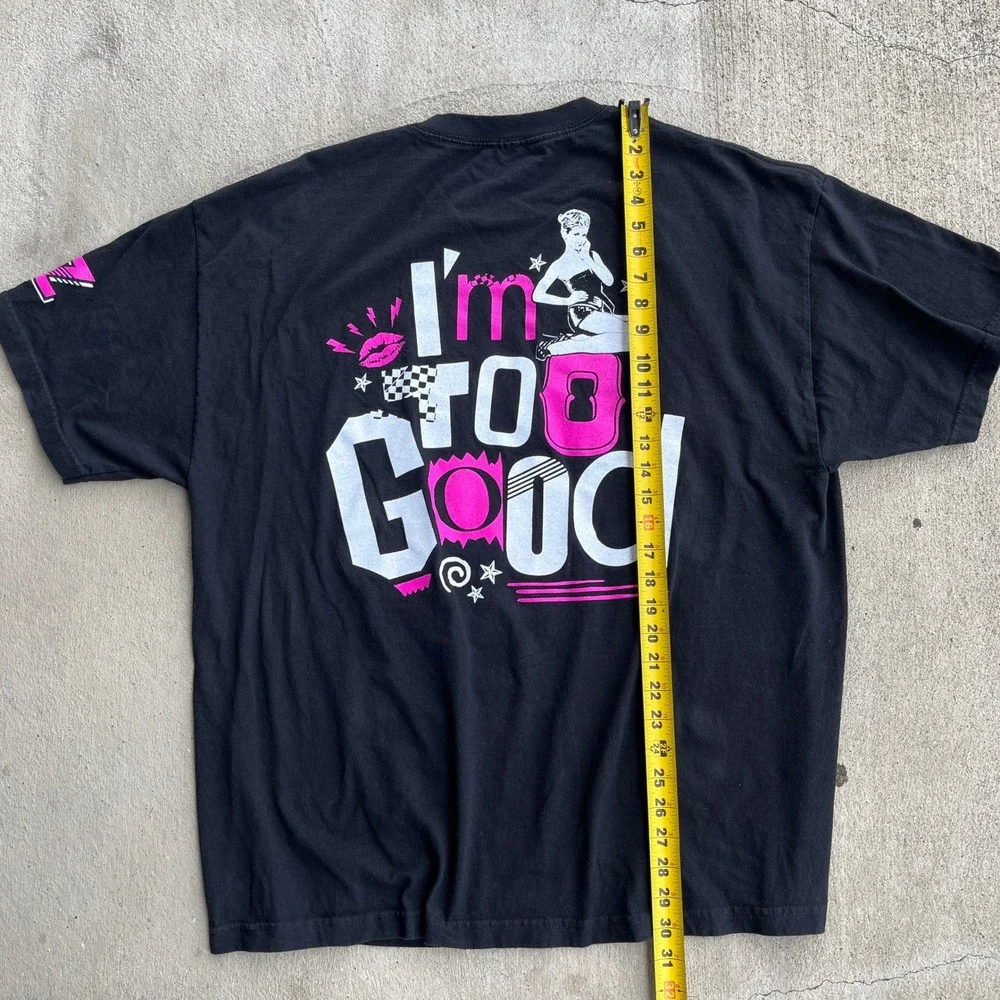 WWE Authentic Wear Mens 2X Black Graphic T‎ Shirt Too Bad Too Good